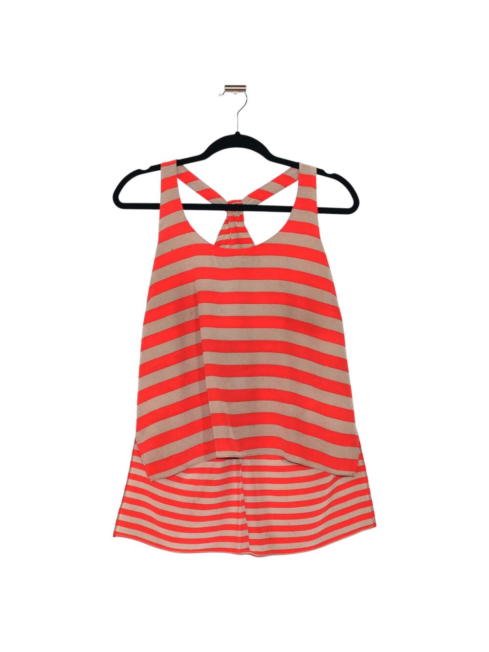 BCBGMaxAzria 100% Silk Tank Top Striped Top Size M